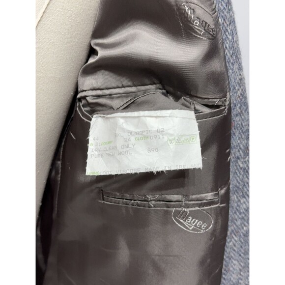 Magee Donegal Men’s Tweed Blazer Gray Handwoven Pure Irish New Wool Size 44L - Picture 13 of 13